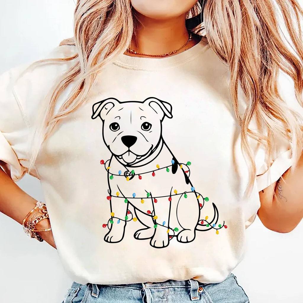 Cute Christmas Dog Shirt, Pitbull Holiday Shirt, Family Xmas Tee