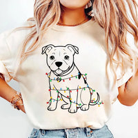 Cute Christmas Dog Shirt, Pitbull Holiday Shirt, Family Xmas Tee