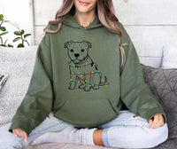 Cute Christmas Dog Hoodie, Pitbull Holiday Shirt, Family Xmas Hoodie