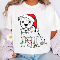 Cute Christmas Dog Shirt, Pitbull Holiday Shirt, Family Xmas Tee