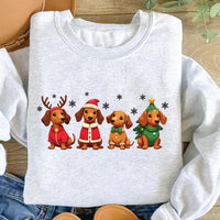Dachshund Christmas Sweatshirt, Wiener Dog Holiday Shirt, Cute Christmas Dog Sweatshirt