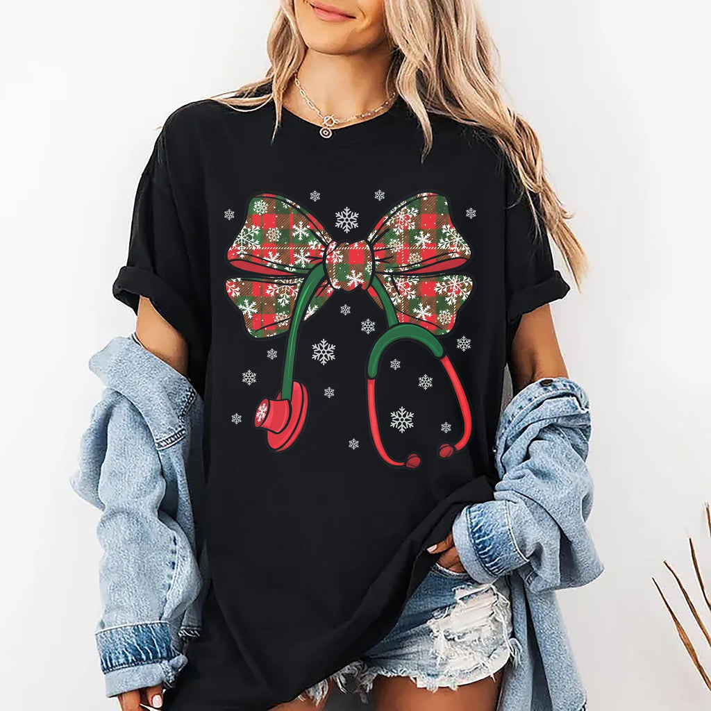 Stethoscope Christmas Nurse Shirt, Christmas Nurse Shirt, Nurse Christmas Tee
