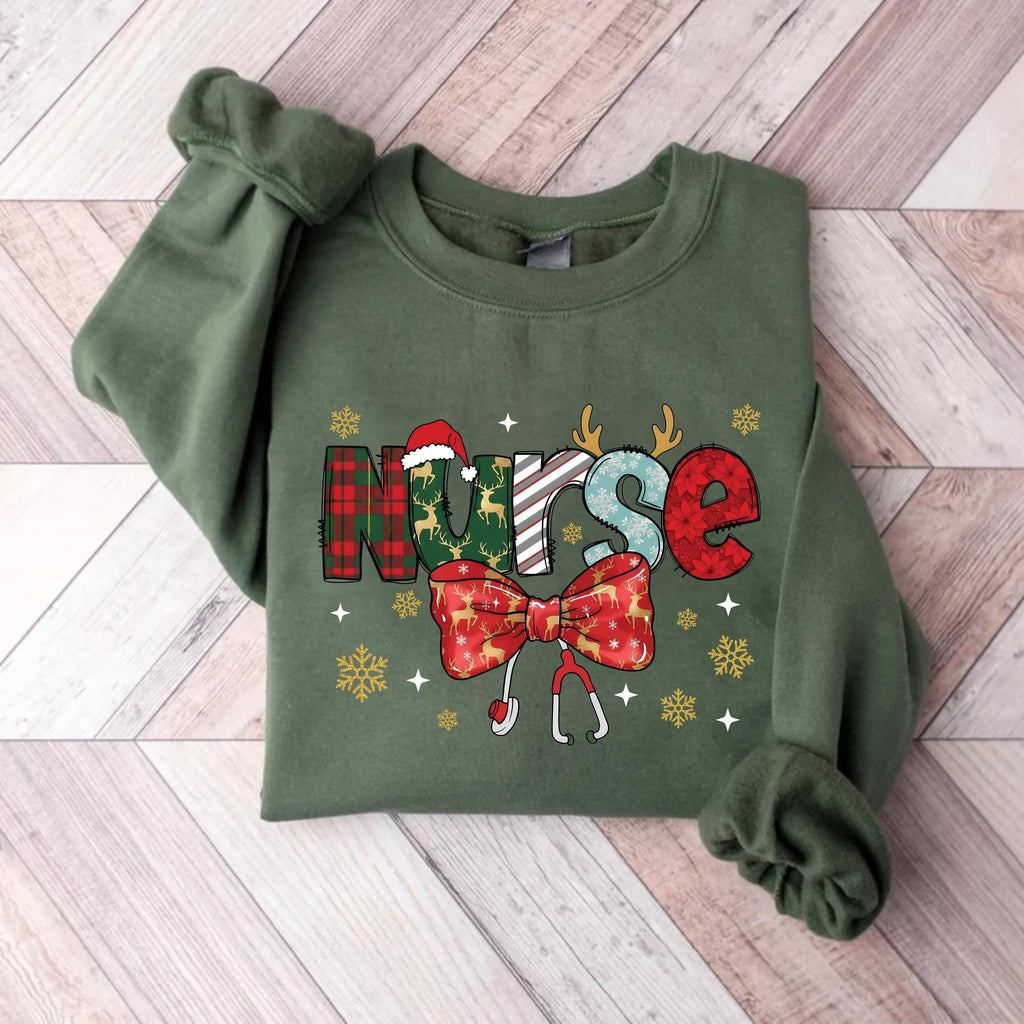 Christmas Nurse Sweatshirt, Christmas Nursing Shirt, Nurse Life Christmas Sweatshirt