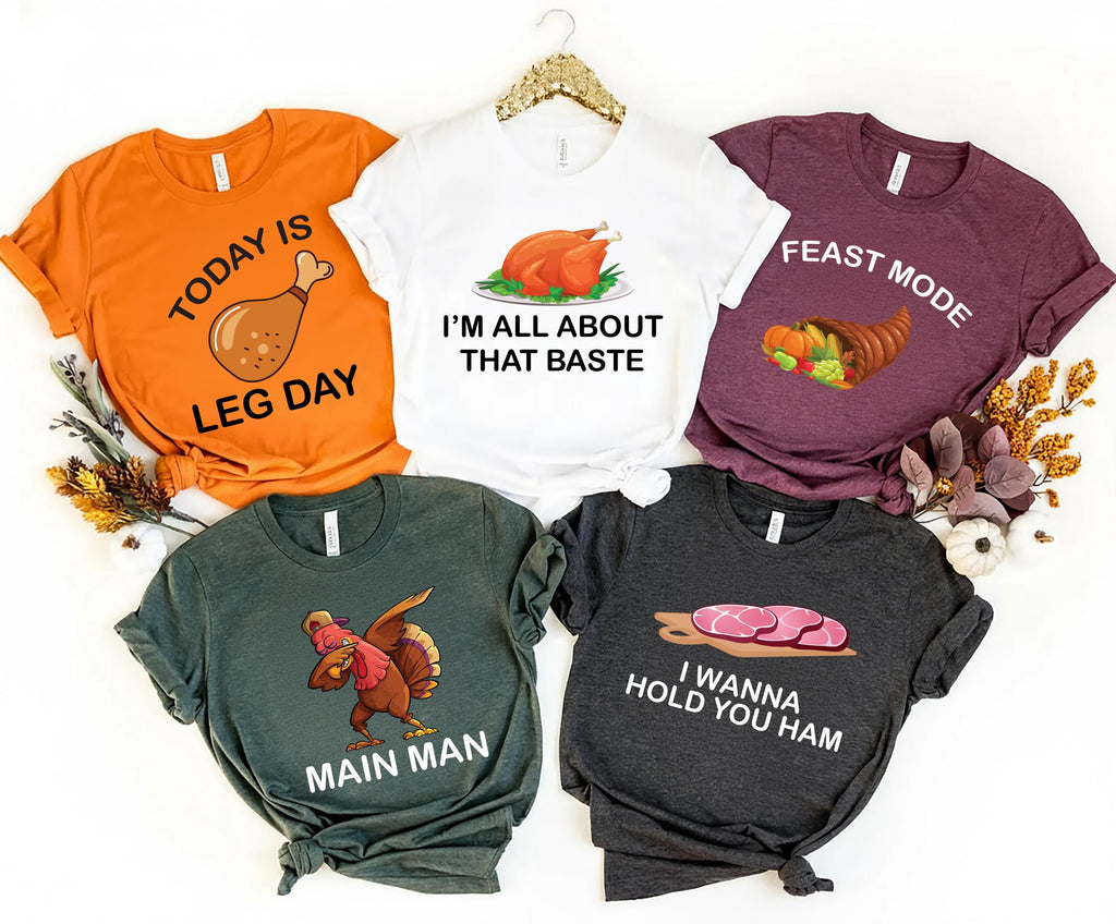 Thanksgiving Family Dinner Shirt, Thanksgiving Puns Shirt, Thanksgiving Foods Group Tee