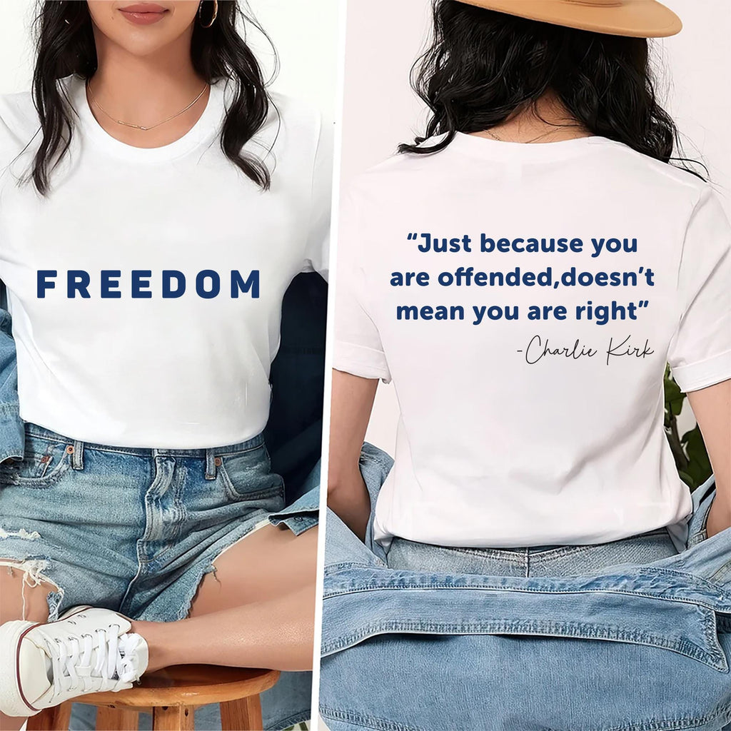 Charlie Kirk Freedom Sweatshirt, A True Patriot Charlie Kirk Shirt, Charlie Kirk Is My Hero Sweatshirt, Front Back