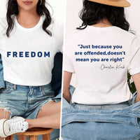 Charlie Kirk Freedom Sweatshirt, A True Patriot Charlie Kirk Shirt, Charlie Kirk Is My Hero Sweatshirt, Front Back