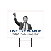 Justice for Charlie Yard Sign, A True Patriot Charlie Kirk Sign, Charlie Kirk Is My Hero Sign, Charlie Kirk Freedom Sign with Metal H-Stake