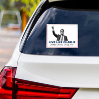 Justice for Charlie Vinyl Sticker, A True Patriot Charlie Kirk, Charlie Kirk Freedom, Charlie Kirk Is My Hero Bumper Sticker, 6 "x 4.5"