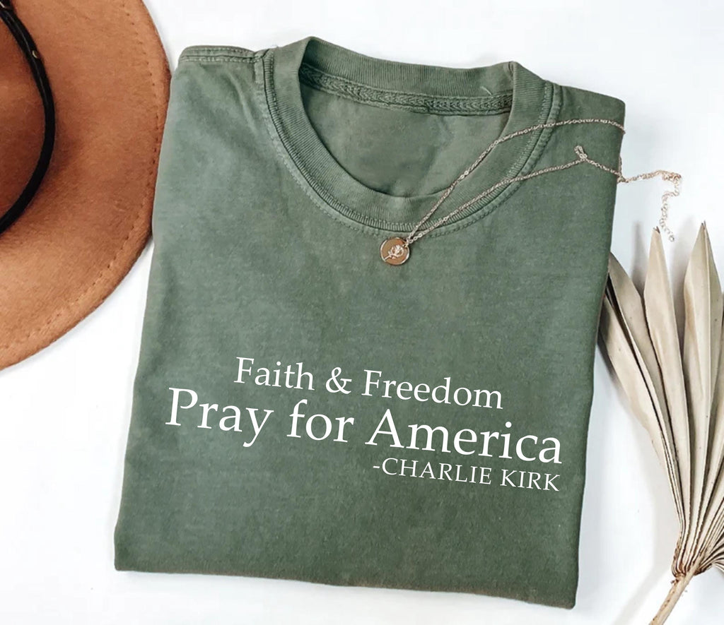 Pray for America Shirt, A True Patriot Charlie Kirk Shirt, Charlie Kirk Is My Hero Tee