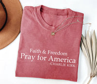 Pray for America Shirt, A True Patriot Charlie Kirk Shirt, Charlie Kirk Is My Hero Tee