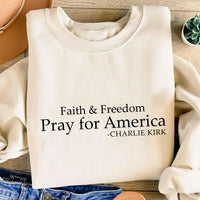 Pray for America Sweatshirt, A True Patriot Charlie Kirk Shirt, Charlie Kirk Is My Hero Sweatshirt