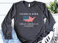 Justice for Charlie Shirt, A True Patriot Charlie Kirk Shirt, Charlie Kirk Is My Hero Tee
