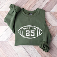 Custom Football Kids Jersey Number Sweatshirt, Personalized Football Season Mama Shirt, Football Boy Sweatshirt