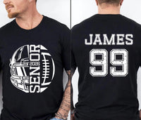 Custom Football Senior 2026 Sweatshirt, Personalized Football Senior Shirt, Football Season Sweatshirt, Front Back