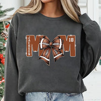 Football Mom Shirt with Kids Name and Jersey Number, Custom Game Day Shirt, Personalized Football Gift for Mom