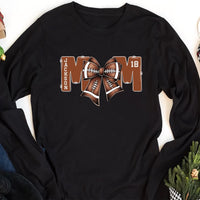 Football Mom Shirt with Kids Name and Jersey Number, Custom Game Day Shirt, Personalized Football Gift for Mom