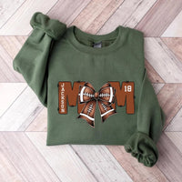 Football Mom Shirt with Kids Name and Jersey Number, Custom Game Day Shirt, Personalized Football Gift for Mom