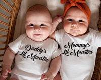 Girls Halloween Costume Shirt, Mommy's Lil Monster Baby Shirt, Toddler Girl Halloween Outfit