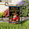 Feliz Navidad Garden Flag, Double Sided, Mexican Christmas Decoration, Spanish Winter Holiday Party Yard Flag, Front Yard Welcome Sign