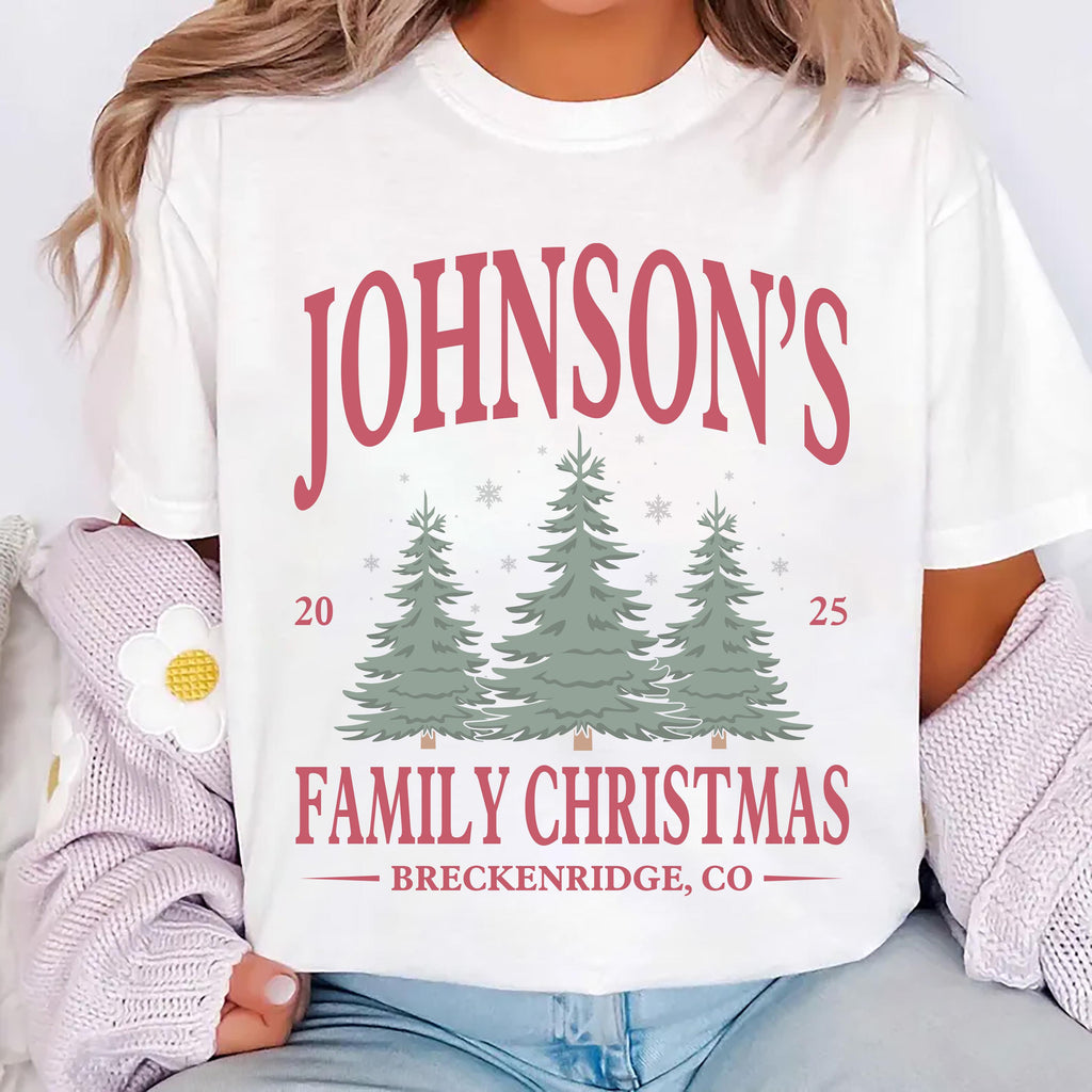 Personalized Family Christmas Shirt, Matching Family Christmas Shirt, Custom Name Christmas Tee