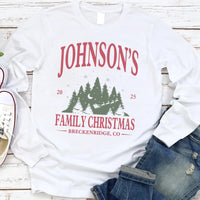 Personalized Family Christmas Long Sleeve Shirt, Matching Family Christmas Shirt, Custom Name Christmas Tee