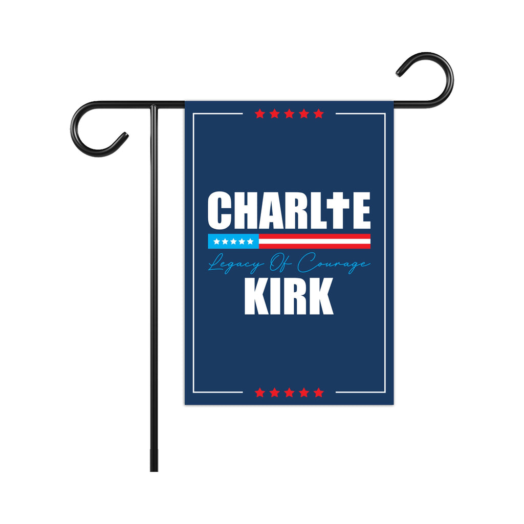 Justice for Charlie Garden Flag, A True Patriot Charlie Kirk Yard Flag, Charlie Kirk Is My Hero Outdoor Flag, Charlie Kirk Freedom Flag