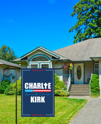 Justice for Charlie Garden Flag, A True Patriot Charlie Kirk Yard Flag, Charlie Kirk Is My Hero Outdoor Flag, Charlie Kirk Freedom Flag