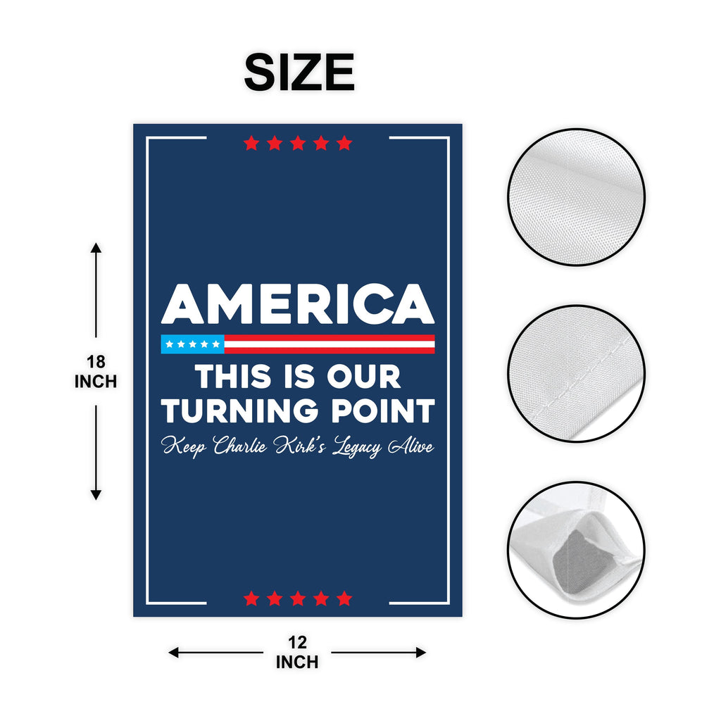 Justice for Charlie Garden Flag, A True Patriot Charlie Kirk Yard Flag, Charlie Kirk Is My Hero Outdoor Flag, Charlie Kirk Freedom Flag