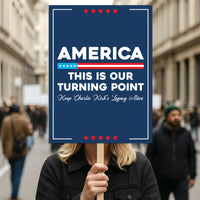 Justice for Charlie Protest Sign, A True Patriot Charlie Kirk, Charlie Kirk Is My Hero Political Poster