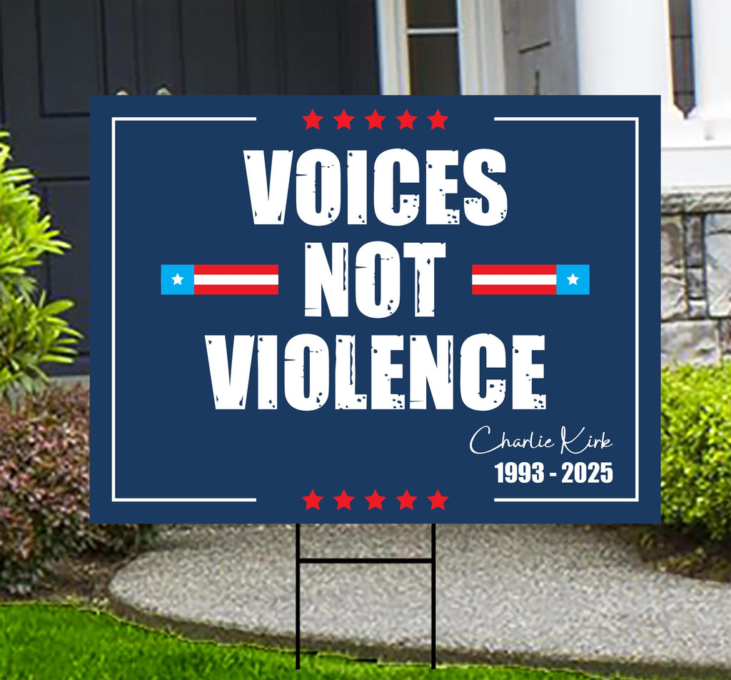 Justice for Charlie Yard Sign, A True Patriot Charlie Kirk Sign, Charlie Kirk Is My Hero Sign, Charlie Kirk Freedom Sign with Metal H-Stake