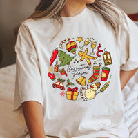 Preppy Christmas Season Shirt, Coquette Christmas Tree Shirt, Watercolor Christmas Tee