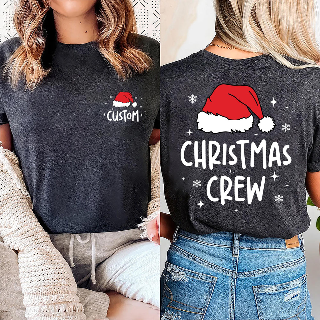 Custom Christmas Crew Sweatshirt, Personalized Christmas Party Shirt, Family Matching Sweatshirt, Front Back