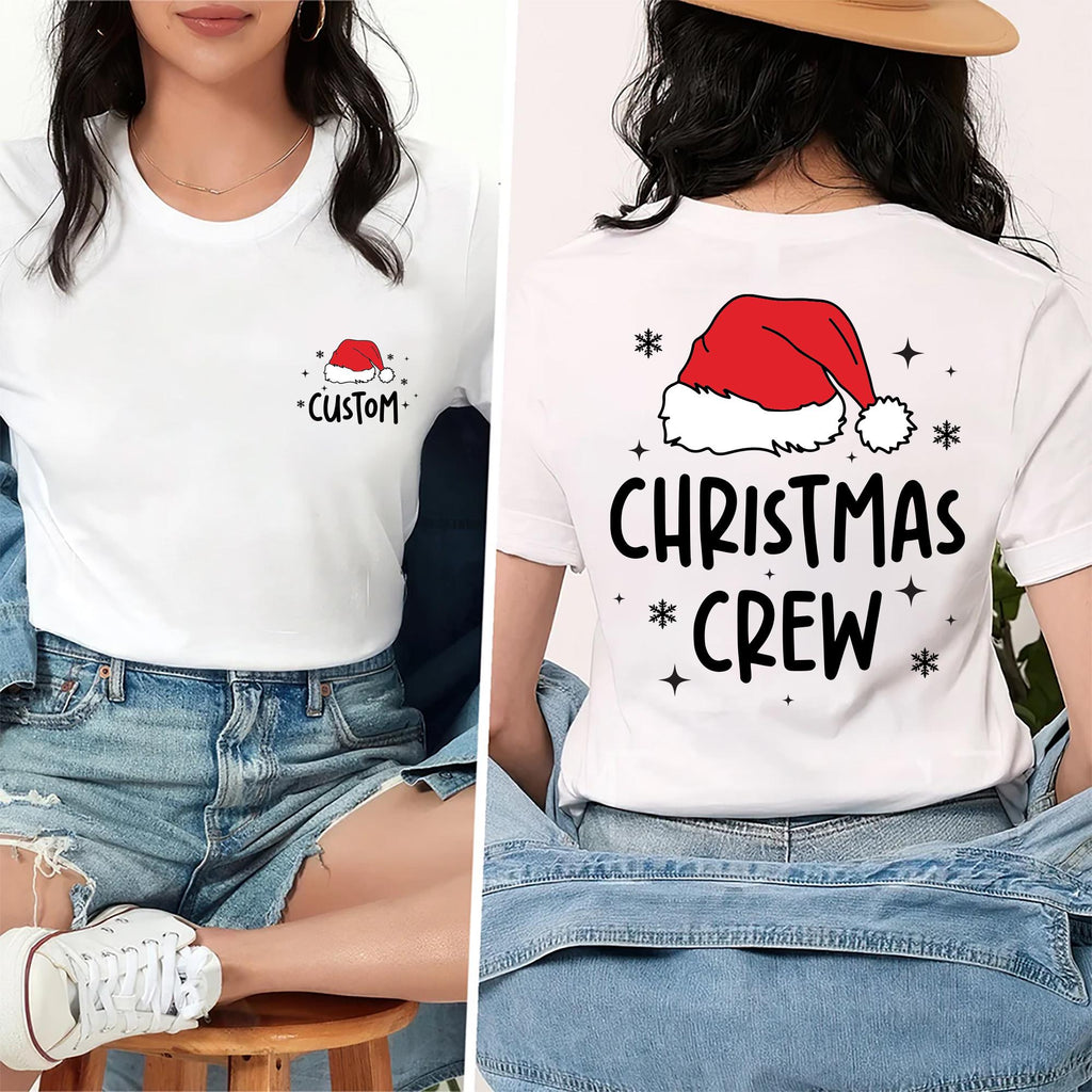 Custom Christmas Crew Sweatshirt, Personalized Christmas Party Shirt, Family Matching Sweatshirt, Front Back