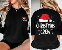 Custom Christmas Crew Sweatshirt, Personalized Christmas Party Shirt, Family Matching Sweatshirt, Front Back