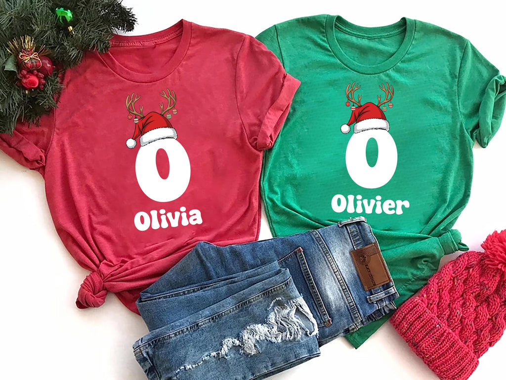 Custom Christmas Name Shirt, Matching Family Christmas Shirt, Personalized Christmas Tee