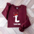 Custom Christmas Name Sweatshirt, Matching Family Christmas Shirt, Personalized Christmas Sweatshirt