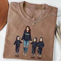 Halloween Horror Mama Shirt, Custom Kids Name Shirt, Custom Spooky Mama Tee