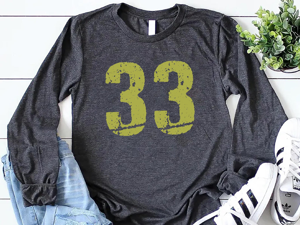 Custom Football Number Long Sleeve Shirt, Personalized Custom Number Shirt, College Football Tee