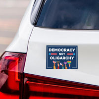 No Kings In America Magnet, Democracy Not Oligarchy Magnet, Anti-Trump, Resist Racism Car Magnet, Resist Fascism Vehicle Magnet, 6" x 4.5"