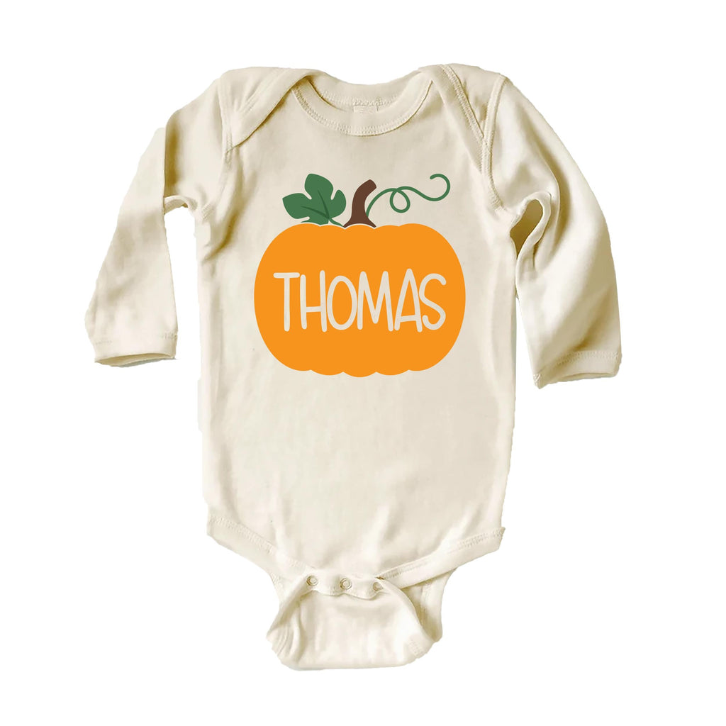 Personalized Pumpkin Baby Shirt, Custom Fall Baby Bodysuit, Cute Fall Toddler Shirt, Pumpkin Baby Tee, Autumn Baby Outfit, Thanksgiving Gift