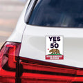 Yes on Prop 50 Magnet, California Political Reform Magnet, Anti-Gerrymandering Election Act Vehicle Magnet, 6