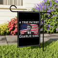 Justice for Charlie Garden Flag, A True Patriot Charlie Kirk Yard Flag, Charlie Kirk Is My Hero Outdoor Flag, Charlie Kirk Freedom Flag