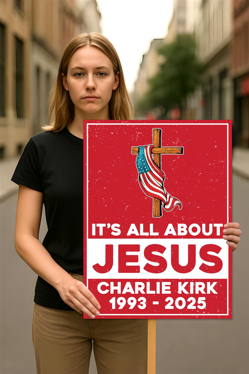 Justice for Charlie Protest Sign, A True Patriot Charlie Kirk Sign, Charlie Kirk Is My Hero, Charlie Kirk Freedom Political Poster Sign