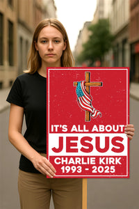 Justice for Charlie Protest Sign, A True Patriot Charlie Kirk Sign, Charlie Kirk Is My Hero, Charlie Kirk Freedom Political Poster Sign
