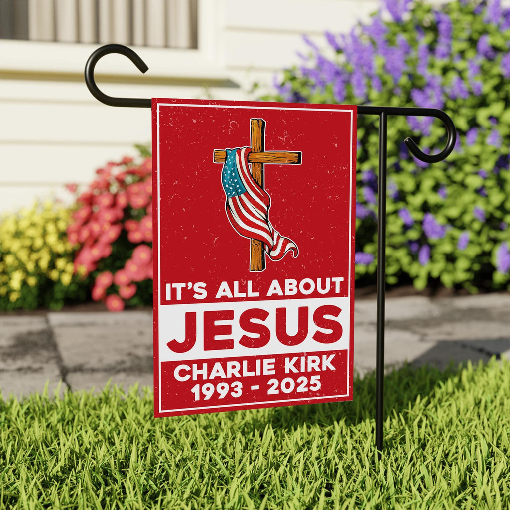 Justice for Charlie Garden Flag, A True Patriot Charlie Kirk Yard Flag, Charlie Kirk Is My Hero Outdoor Flag, Charlie Kirk Freedom Flag