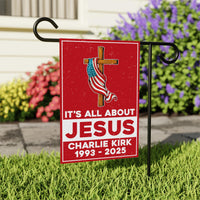 Justice for Charlie Garden Flag, A True Patriot Charlie Kirk Yard Flag, Charlie Kirk Is My Hero Outdoor Flag, Charlie Kirk Freedom Flag
