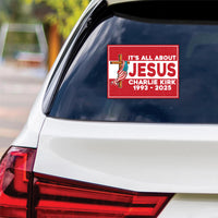 Justice for Charlie Vinyl Sticker, A True Patriot Charlie Kirk, Charlie Kirk Freedom, Charlie Kirk Is My Hero Bumper Sticker, 6" x 4.5"