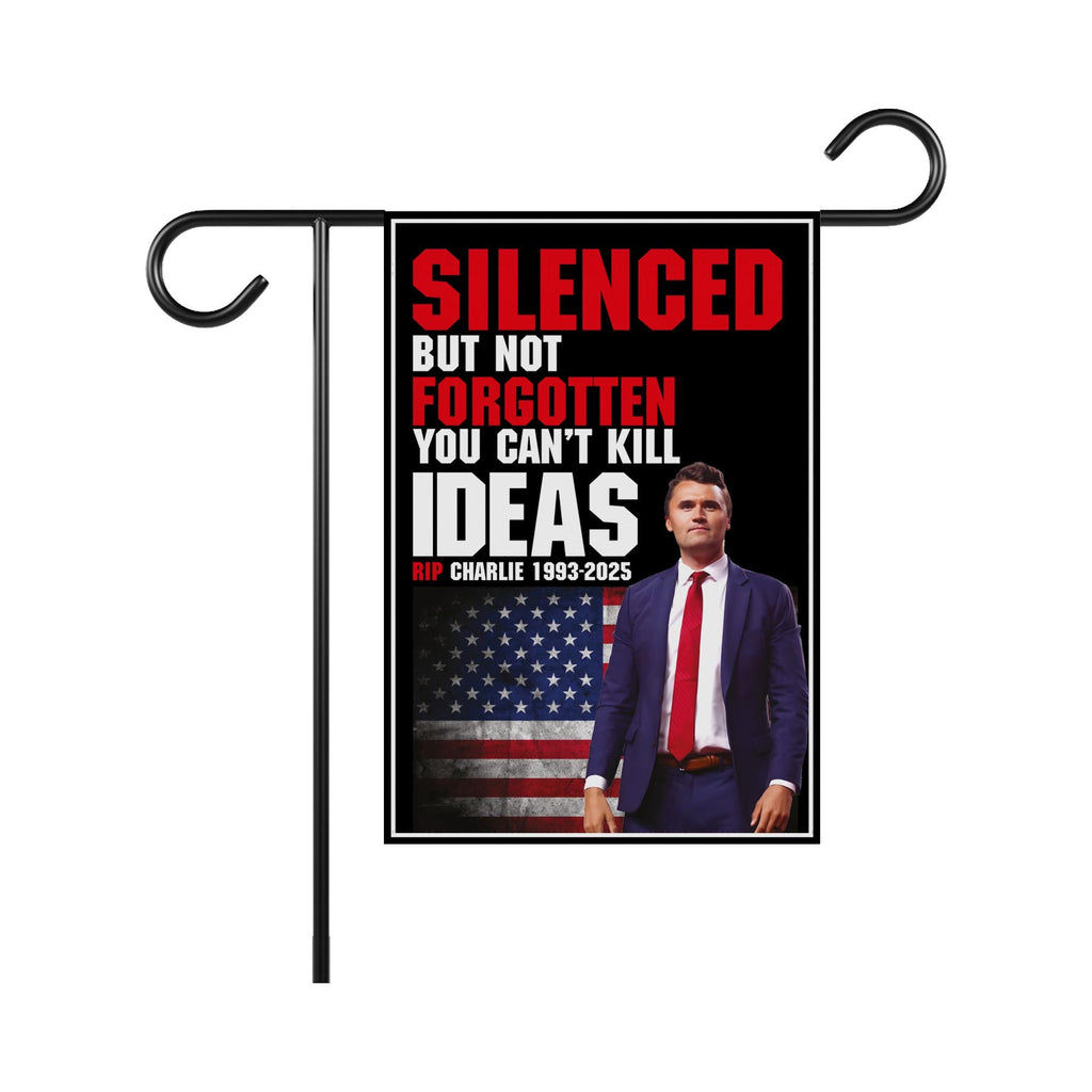 Justice for Charlie Garden Flag, A True Patriot Charlie Kirk Yard Flag, Charlie Kirk Is My Hero Outdoor Flag, Charlie Kirk Freedom Flag