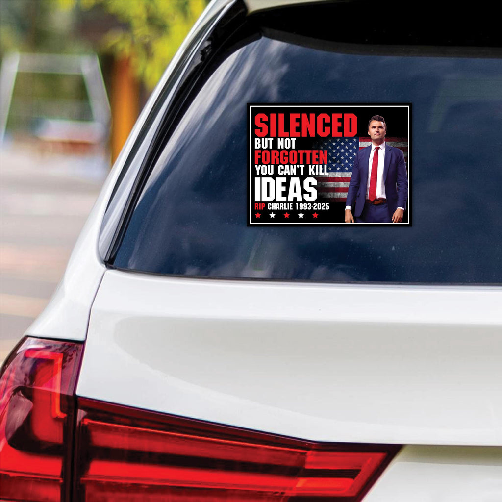 Justice for Charlie Vinyl Sticker, A True Patriot Charlie Kirk, Charlie Kirk Freedom, Charlie Kirk Is My Hero Bumper Sticker, 6" x 4.5"