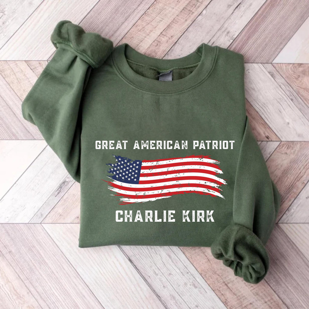 Justice for Charlie Sweatshirt, A True Patriot Charlie Kirk Shirt, Charlie Kirk Is My Hero Sweatshirt